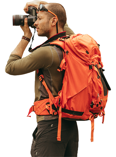 Traveler with camera